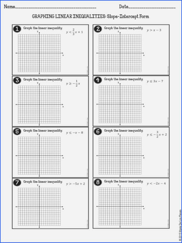 Graphing Linear Equations Worksheet Answers Beautiful solving and Graphing Inequalities Worksheet Answer Key