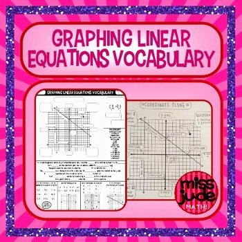 Graphing Linear Equations Worksheet Answers Luxury Graphing Linear Equations Vocabulary Guided Notes by Miss