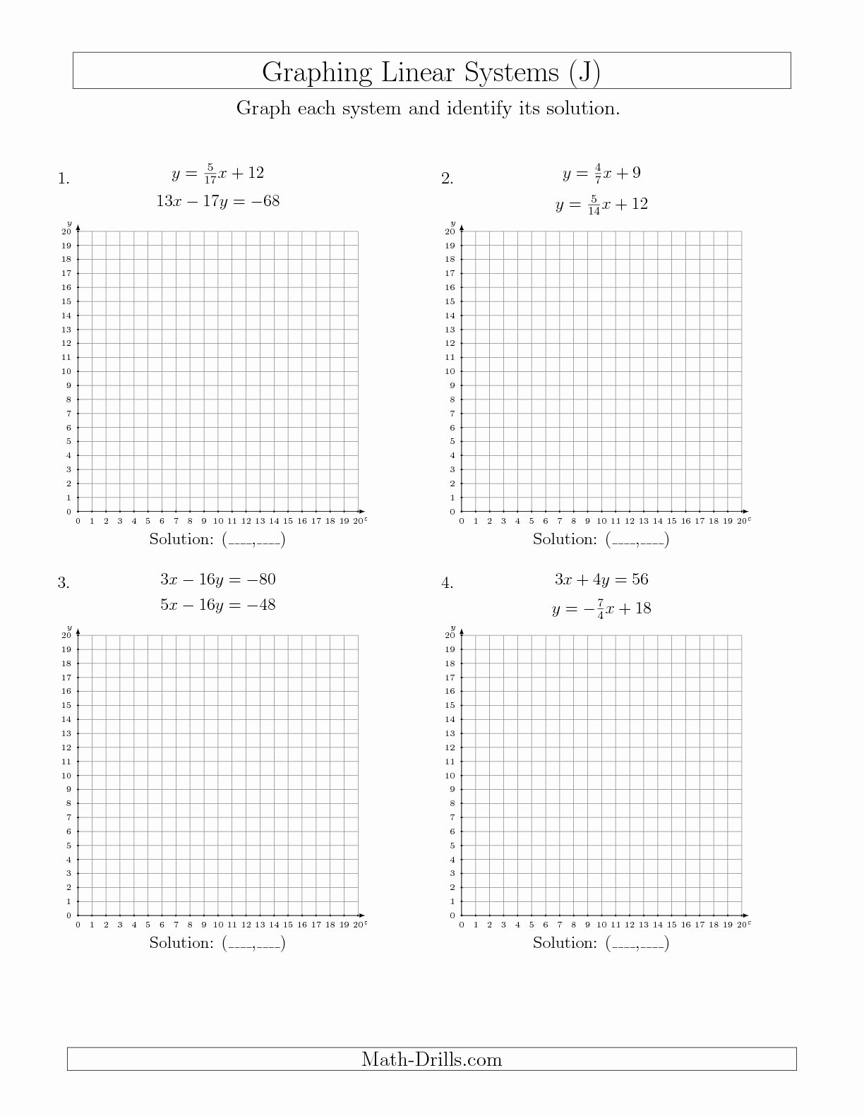Graphing Linear Equations Worksheet Answers New 15 Best Of Systems Equations Worksheets Printing