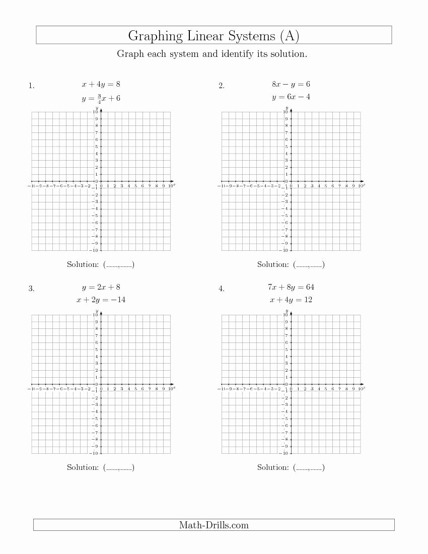 Graphing Linear Equations Worksheet Awesome New 2015 04 16 solve Systems Of Linear Equations by