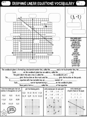 Graphing Linear Equations Worksheet Unique Linear Equations Sudoku