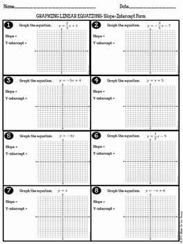 Graphing Linear Functions Worksheet Answers Awesome Graphing Linear Equations Worksheet by Algebra Accents