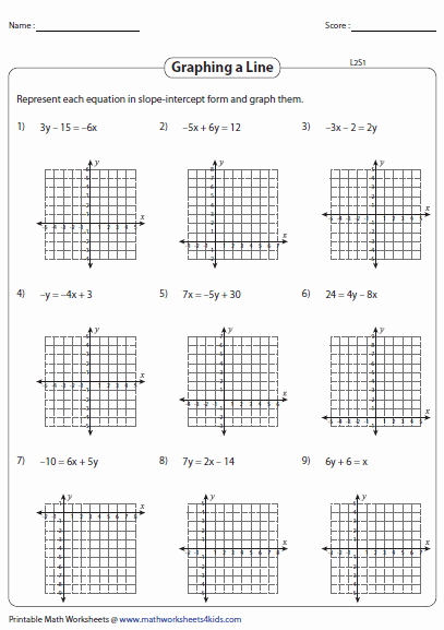 Graphing Linear Functions Worksheet Elegant Slope Intercept form Of Equation Of A Line Worksheets