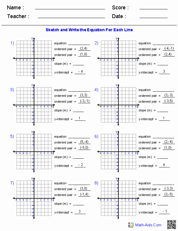 50 Graphing Linear Functions Worksheet