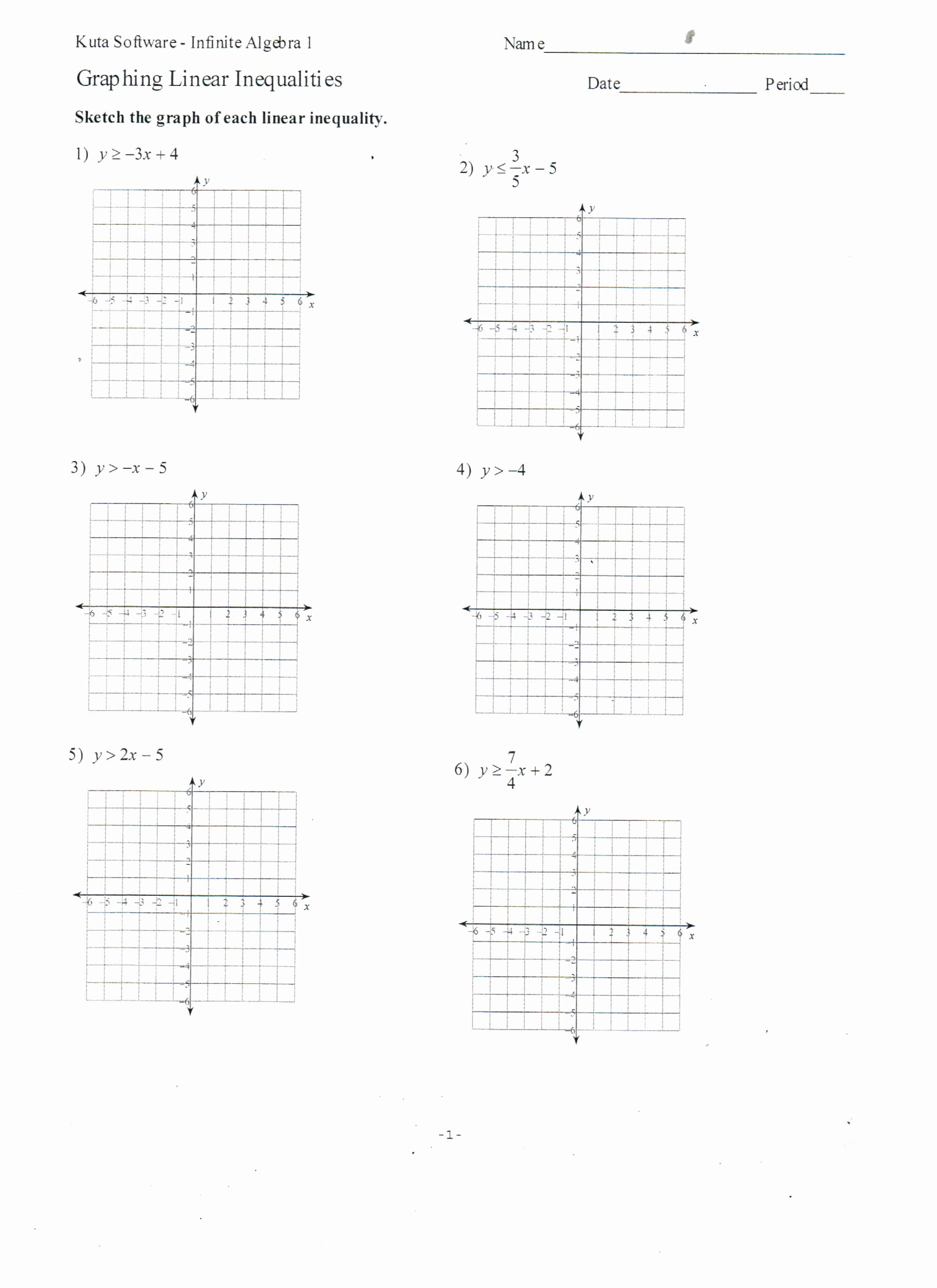 Graphing Linear Inequalities Worksheet Elegant Graphing Linear Inequalities Worksheet Doc