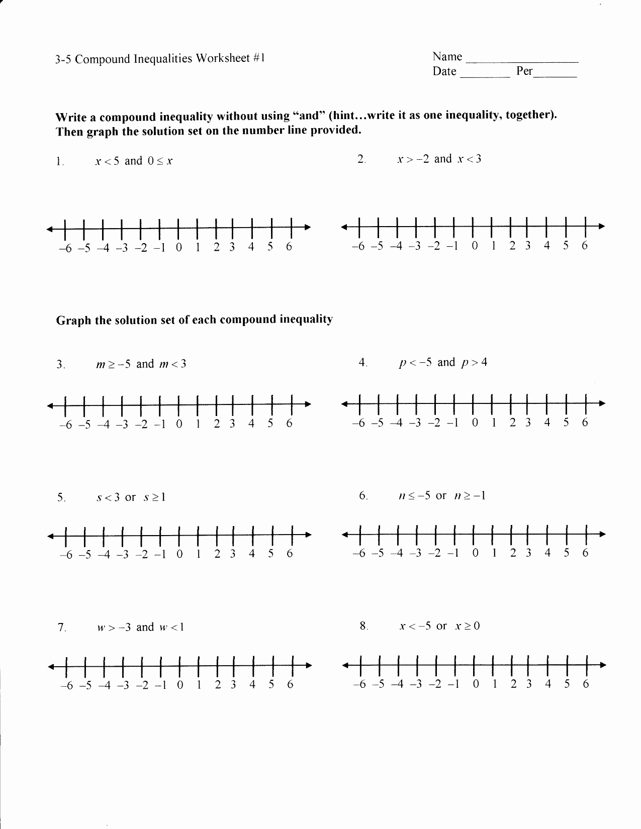 Graphing Linear Inequalities Worksheet Fresh 15 Best Of solving and Graphing Inequalities