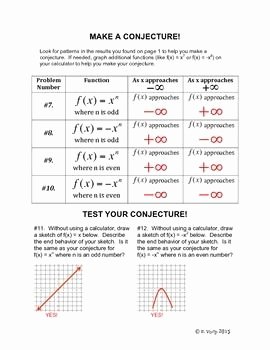 Graphing Polynomial Functions Worksheet Answers Beautiful End Behavior Of A Polynomial Function A Graphing