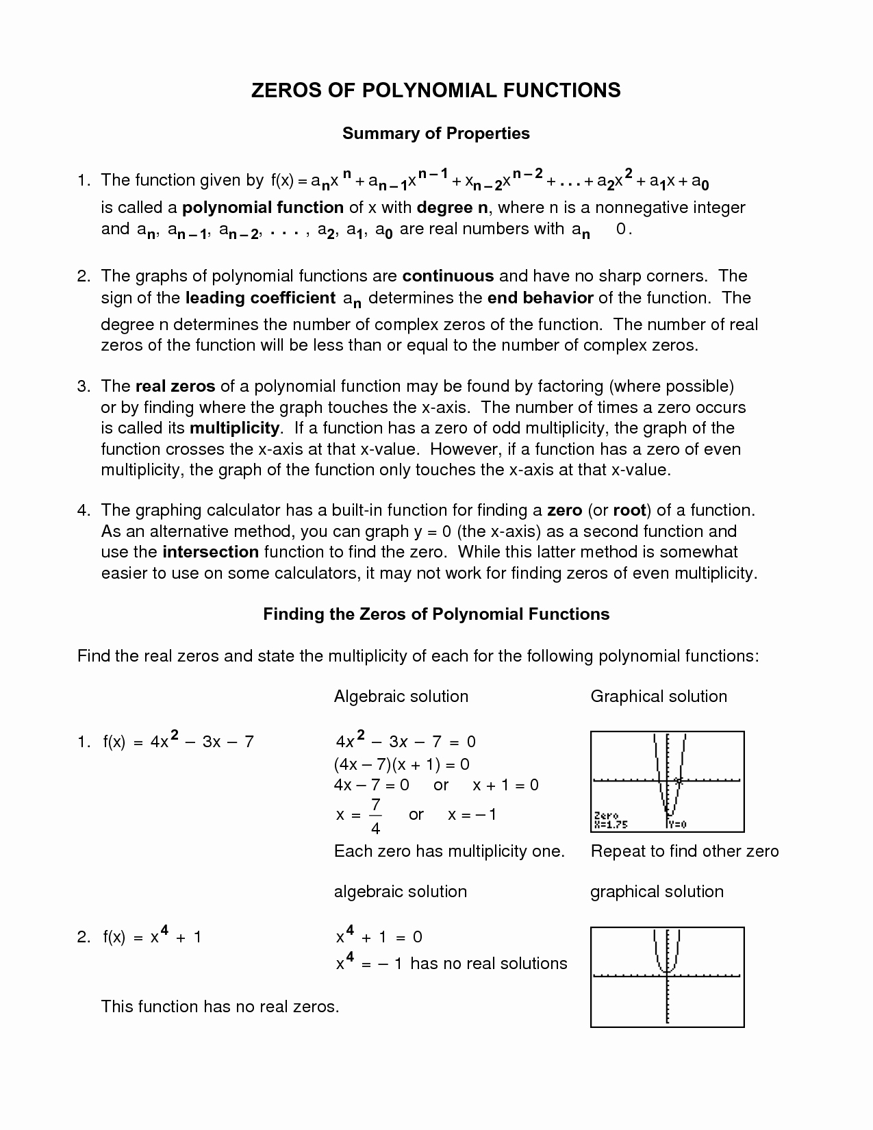 Graphing Polynomial Functions Worksheet Answers Luxury 14 Best Of Polynomial Worksheets Printable Adding
