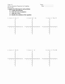Graphing Quadratic Functions Worksheet Answers Awesome topic 6 1 solving Quadratic Equations by Graphing