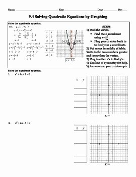Graphing Quadratic Functions Worksheet Beautiful Holt Algebra 9 4 solving Quadratic Equations by Graphing