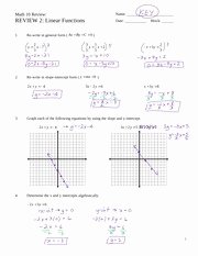 Graphing Quadratics Review Worksheet New Quadratic Functions Worksheet Answers Pre Calculus 11