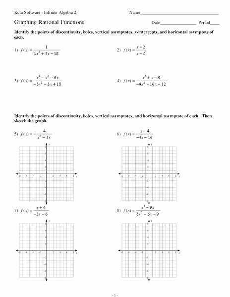 Graphing Rational Functions Worksheet Best Of Graphing Rational Functions Worksheet for 11th Grade