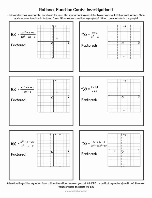 Graphing Rational Functions Worksheet New Best 25 Rational Function Ideas On Pinterest