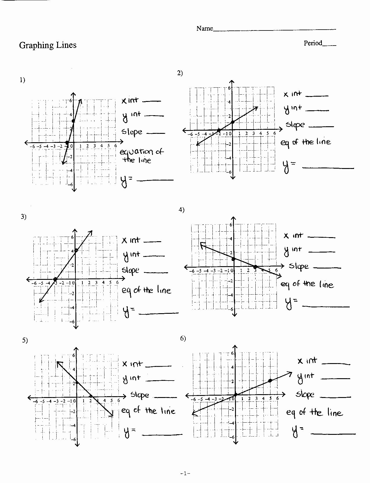 Graphing Systems Of Equations Worksheet Unique Graphing Equations In Slope Intercept form Worksheet