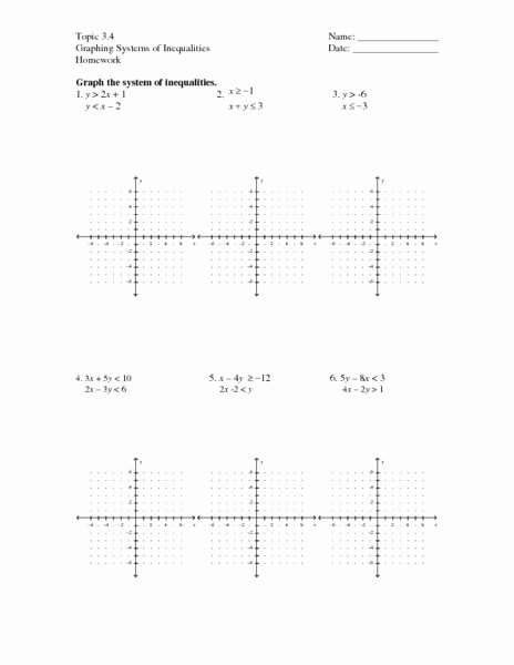 Graphing Systems Of Inequalities Worksheet Best Of topic 3 4 Graphing Systems Of Inequalities Worksheet for
