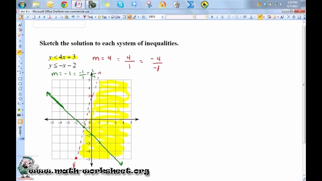Graphing Systems Of Inequalities Worksheet Lovely Algebra Systems Of Equations and Inequalities Graphing