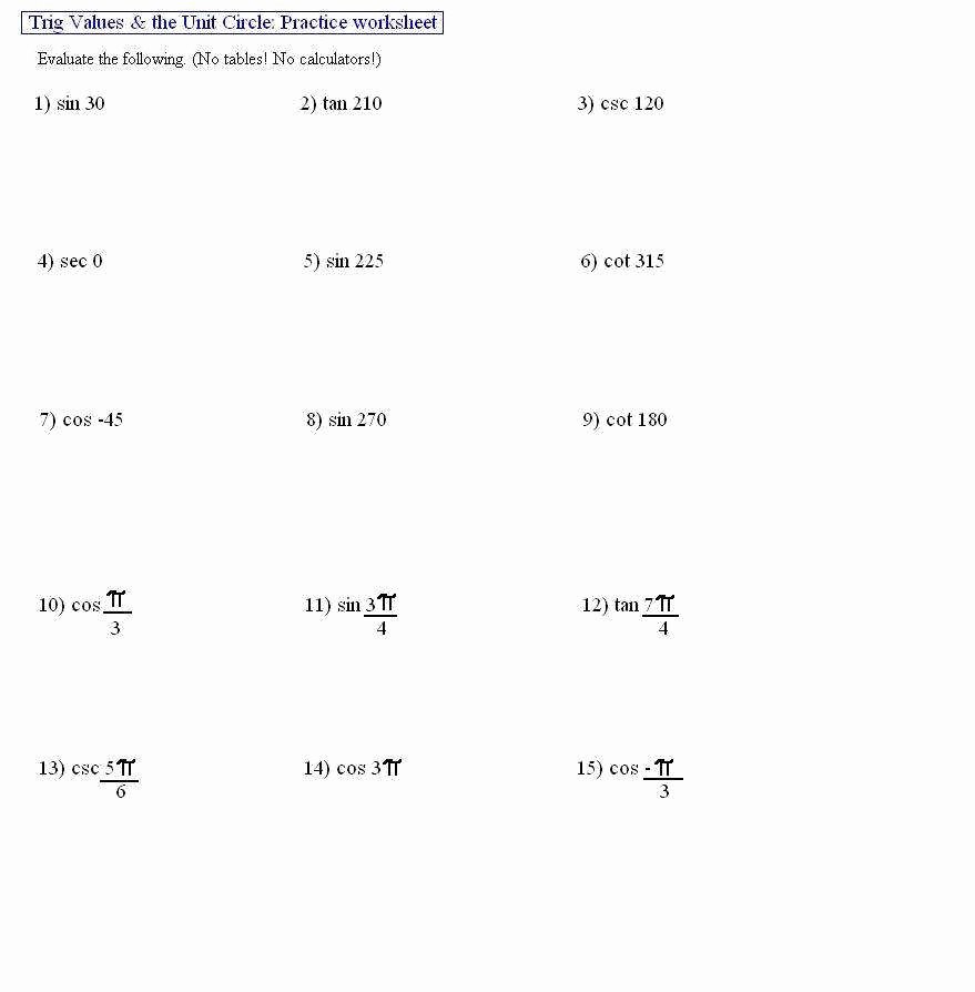 Graphing Trig Functions Worksheet New Graphing Trig Functions Worksheet