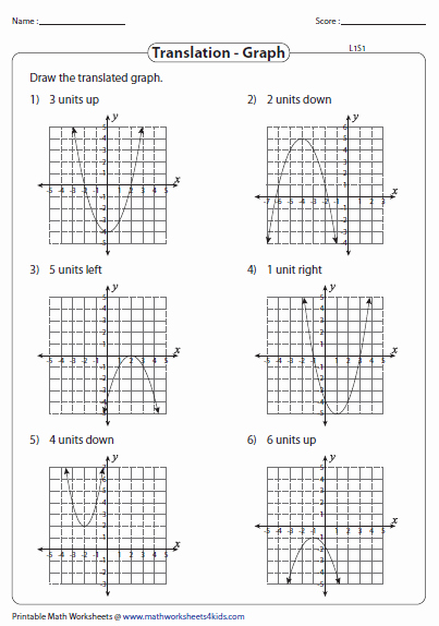 Graphs Of Functions Worksheet Unique Transformation Of Quadratic Function Worksheets