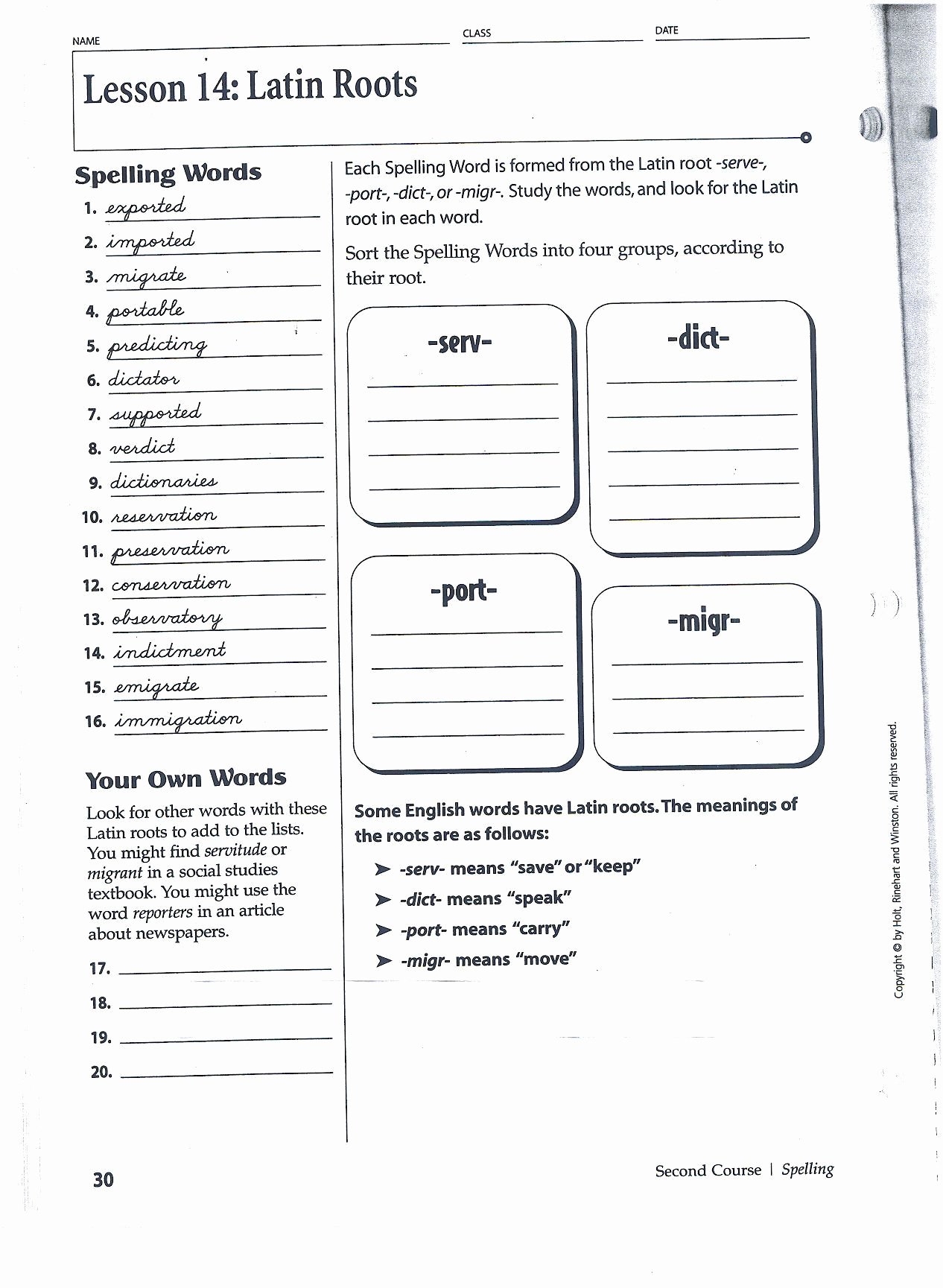 Greek and Latin Roots Worksheet Inspirational Greek and Latin Roots Worksheet Pdf