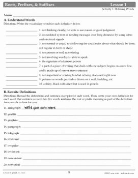 Greek and Latin Roots Worksheet Lovely Greek and Latin Roots Prefixes and Suffixes Printables