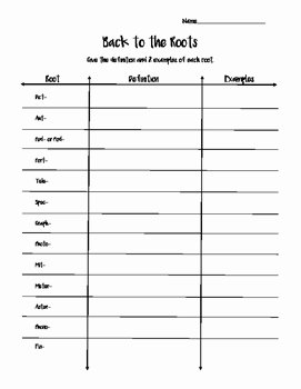 Greek and Latin Roots Worksheet Luxury Back to the Roots Greek and Latin Roots Worksheet with