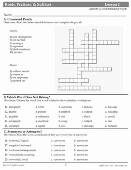 Greek and Latin Roots Worksheet New Greek and Latin Roots Prefixes and Suffixes Printables