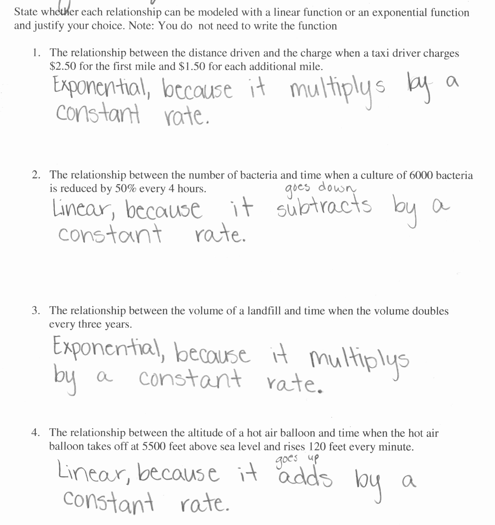 Growth and Decay Worksheet Awesome Exponential Function Growth and Decay Worksheet the Best