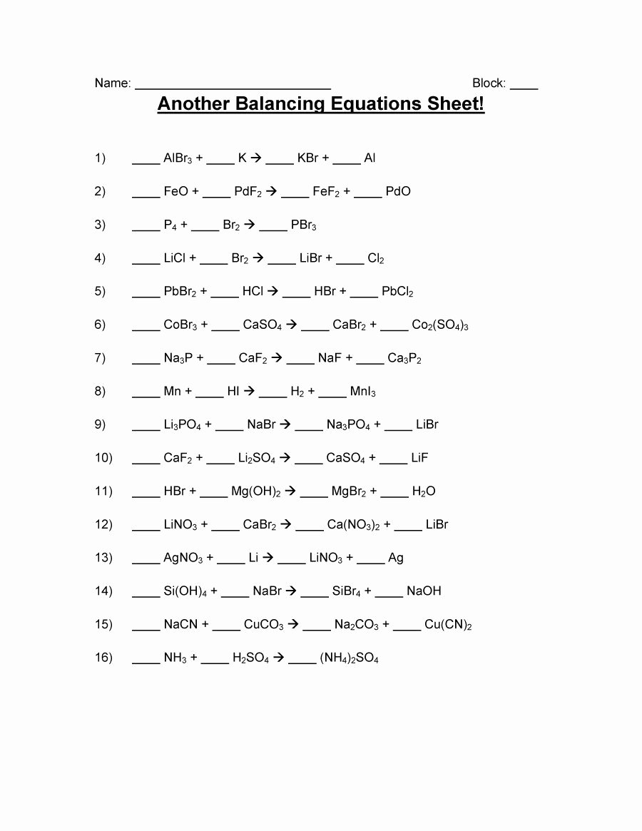 50 Hands On Equations Worksheet