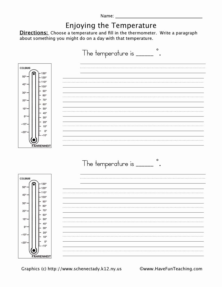 Heat and Temperature Worksheet Inspirational thermometer Worksheets