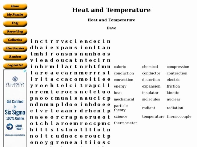 Heat and Temperature Worksheet Unique Heat and Temperature Word Search Worksheet for 6th 8th