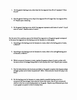 Heating and Cooling Curves Worksheet Luxury Intermolecular forces and Heating Curves Crs Worksheet by