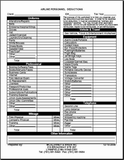 Home Daycare Tax Worksheet Awesome Mcalarney &amp; Brien Inc Pdf Downloads