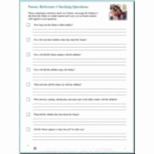 Home Daycare Tax Worksheet Best Of Nanny Reference Checking Questions Sheet Download
