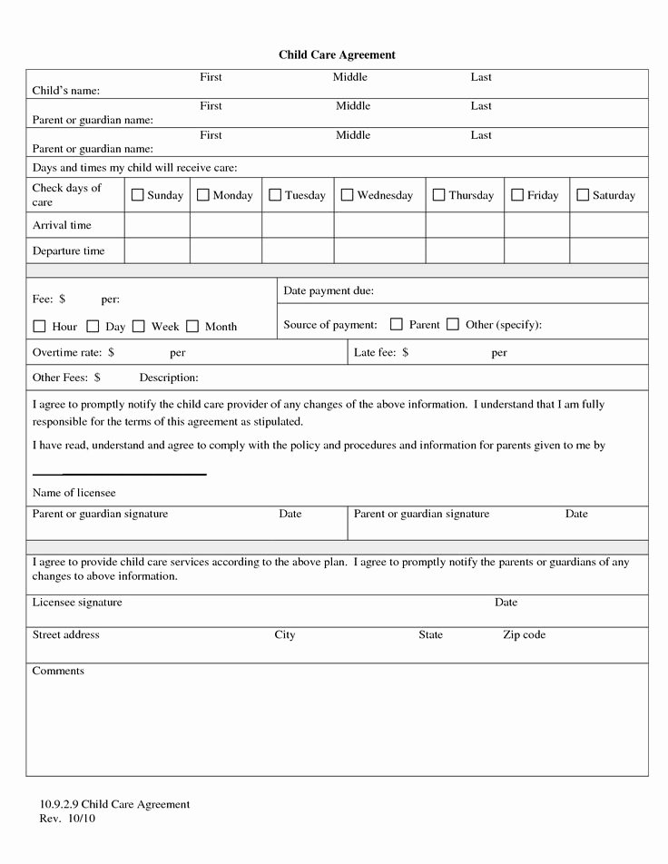 Home Daycare Tax Worksheet Fresh Daycare forms