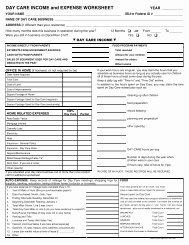 Home Daycare Tax Worksheet Lovely Day Care In E and Expense Worksheet Mer Tax