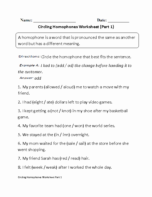 Homophones Worksheet 2nd Grade Inspirational Englishlinx