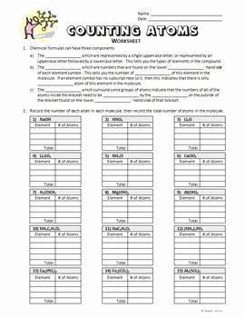How to Count atoms Worksheet Luxury Counting atoms Worksheet Editable