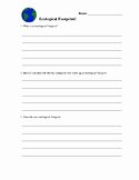 Human Footprint Worksheet Answers Awesome Ecological Footprint Teaching Resources