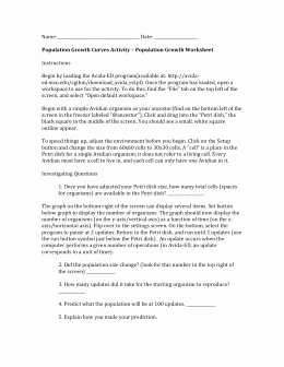 Human Population Growth Worksheet Unique Population Growth Worksheet Answers Doc