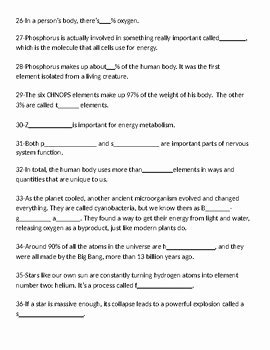 Hunting the Elements Worksheet Answers Beautiful Hunting the Elements Nova Video Worksheet by