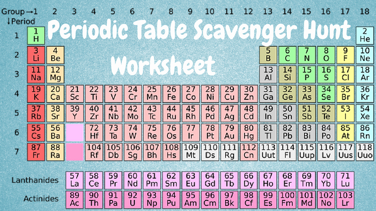 Hunting the Elements Worksheet Luxury Free Periodic Table Scavenger Hunt Worksheet to Download