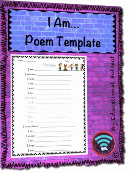I Am Poem Worksheet Best Of I Am Poem Worksheet Template by My Educational Hotspot