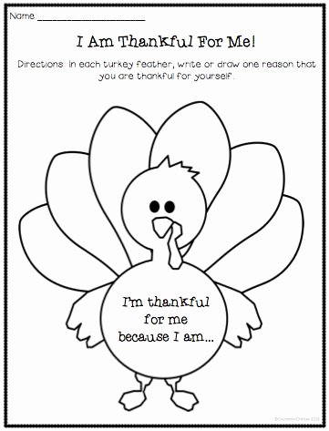 I Am Thankful for Worksheet Inspirational Self Esteem Thanksgiving Activities I Am Thankful for Me