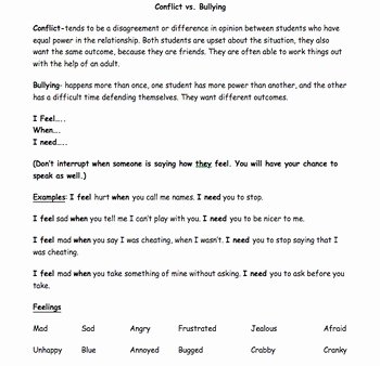 I Feel Statements Worksheet Luxury I Feel Statements Worksheet by Inventive Counseling