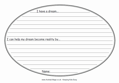 I Have A Dream Worksheet New I Have A Dream Writing Prompt