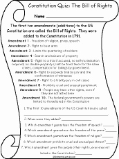 I Have Rights Worksheet Answers Elegant Us Constitution Quiz 4 the Bill Of Rights Read and