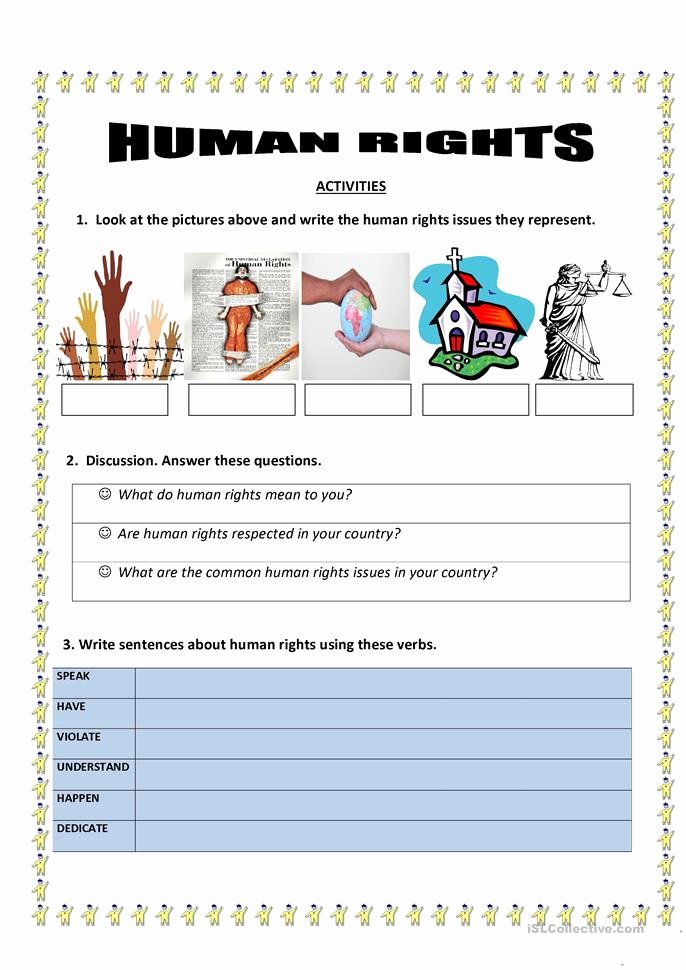 I Have Rights Worksheet Awesome 13 Free Esl Human Rights Worksheets