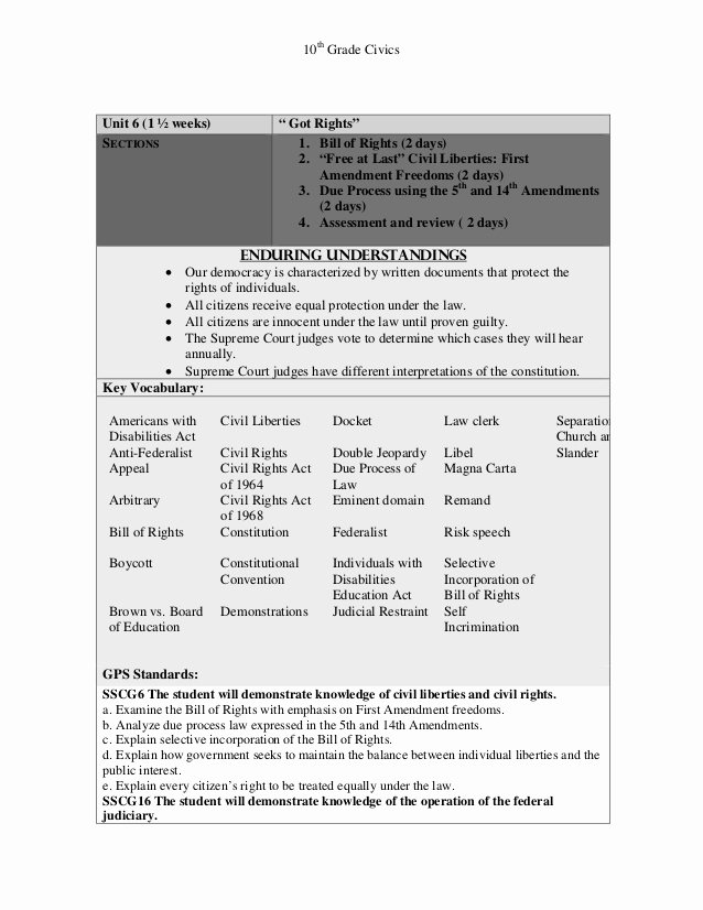 I Have Rights Worksheet Luxury Unit 2 American Government Got Rights