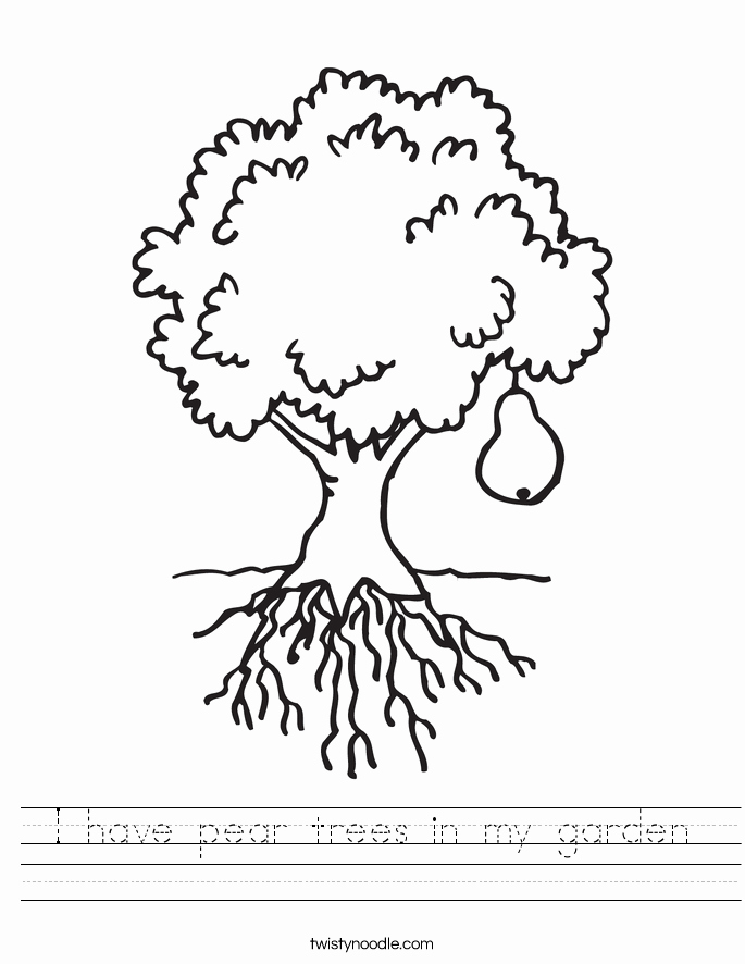 I Have Rights Worksheet Unique I Have Pear Trees In My Garden Worksheet Twisty Noodle
