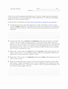 Ideal Gas Law Worksheet Unique Ideal Gas Law Practice Worksheet